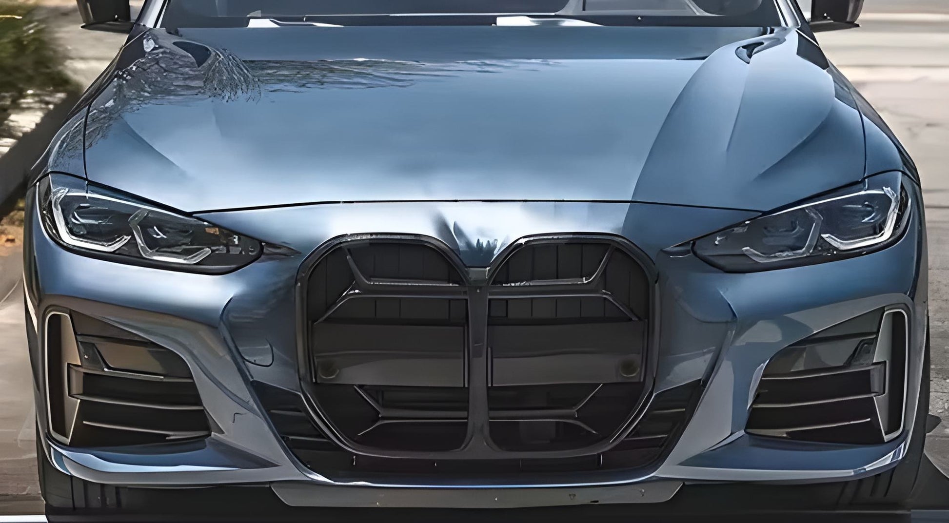 CS-Style Kidney Grilles (for G26, Gloss Black) for BMW 4 Series G22/23/26 2020- - image 1