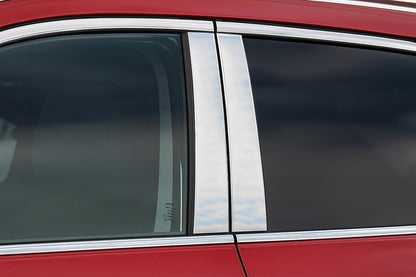 Chrome Door Pillar Covers (4 pcs, Stainless Steel) for Nissan Qashqai 2014-2021 - image 1