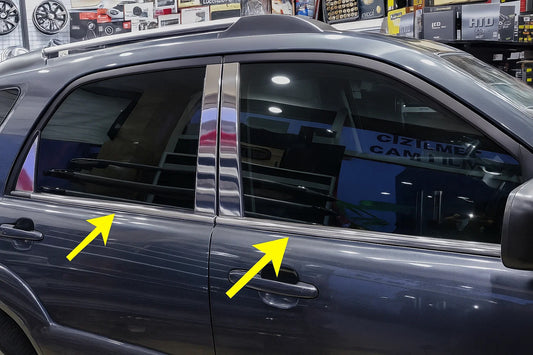 Window Trim Stainless Steel (6 pcs) for Kia Sportage 2004-2010 - image 1