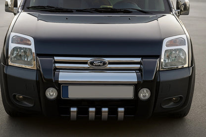 Headlight Covers (2 pcs, Stainless Steel) for Ford Connect 2006-2009 - image 1