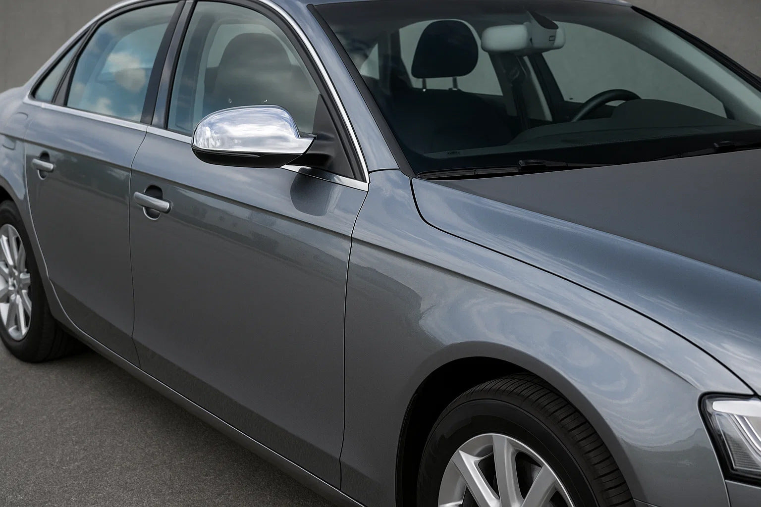 Mirror Covers 2010-2015 (2 pcs, Stainless Steel) for Audi A4 B8 2007-2015 - image 1