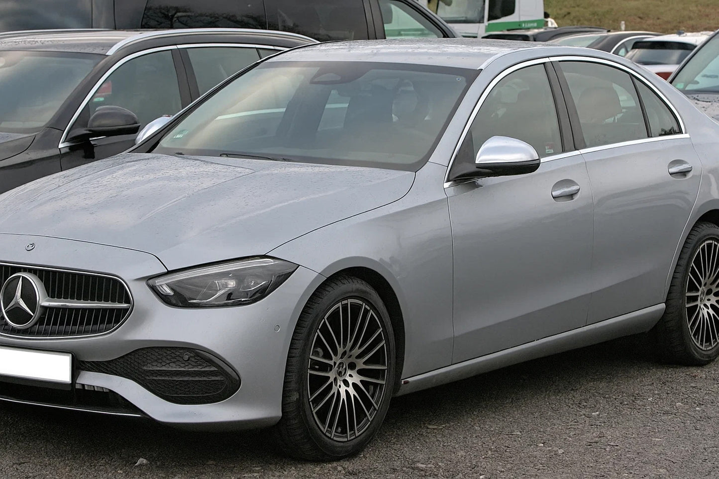 Mirror Covers (2 pcs, Stainless Steel) for Mercedes C-class W206 2022- - image 1