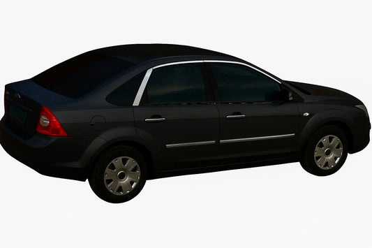 Upper Window Trim HB (6 pcs, Stainless Steel) for Ford Focus II 2005-2008 - image 1