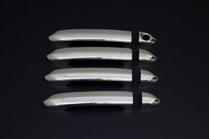 Chrome Door Handle Covers (1 with keyhole, 4 pcs, stainless steel) for Man TGE 2017- - image 1