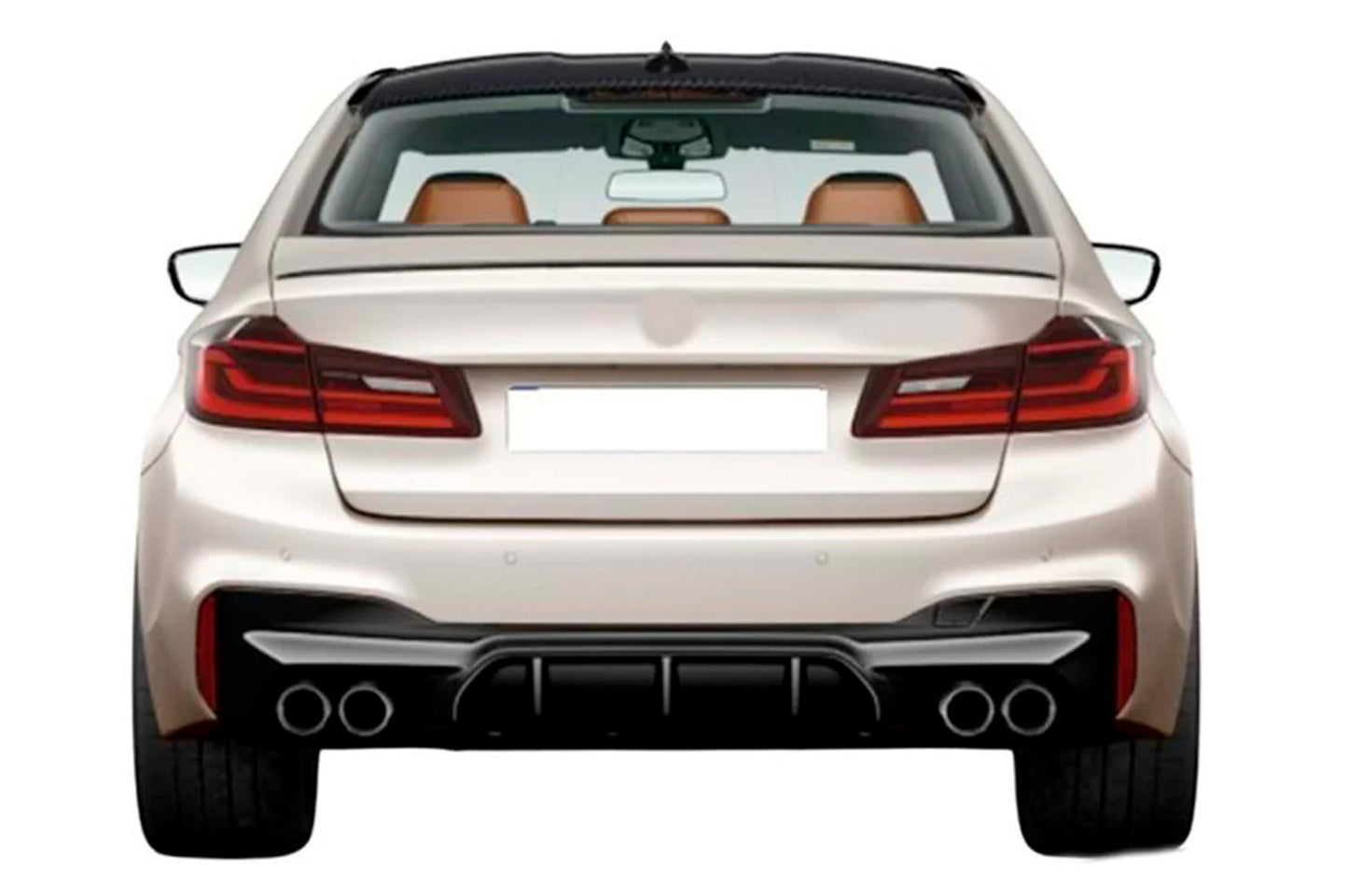 Rear Diffuser DPT (for M5, Gloss Black) for BMW 5 Series G30/G31 2017-2023 - image 1