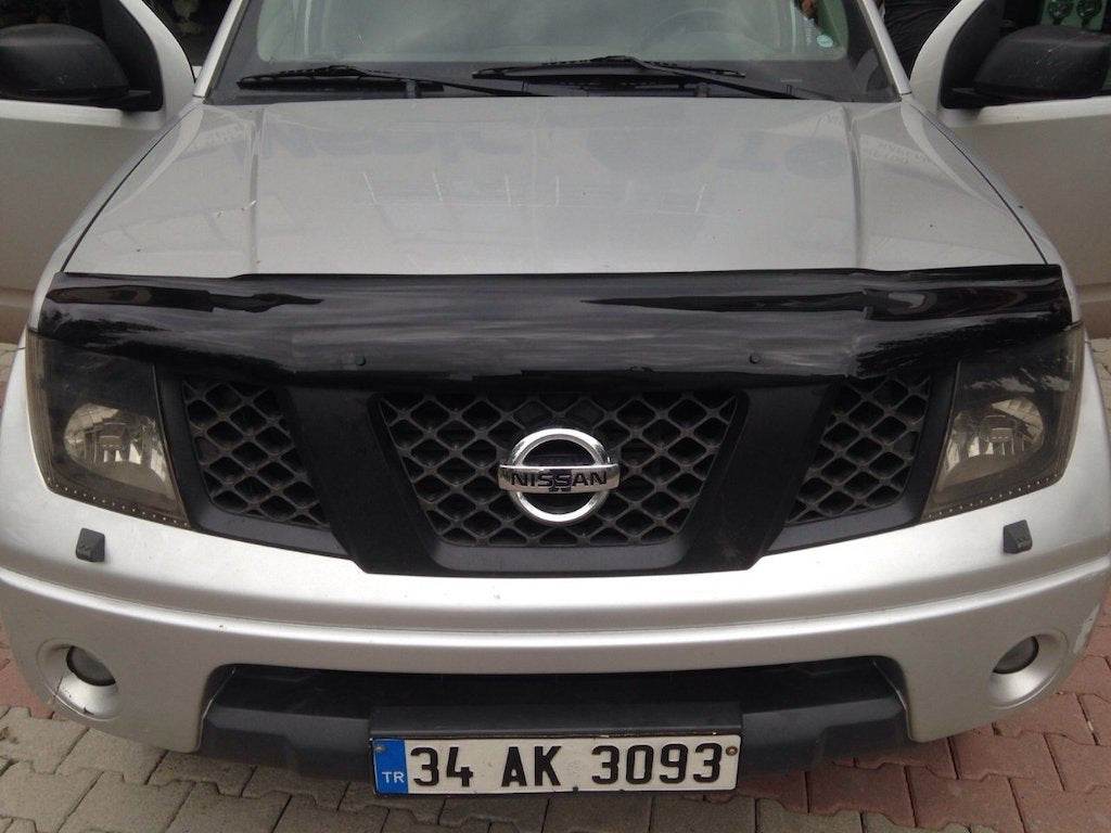 The hood deflector (EuroCap) for Nissan Navara 2006-2015 - Reelken Auto