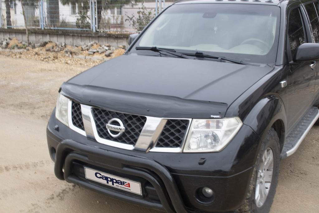The hood deflector (EuroCap) for Nissan Navara 2006-2015 - Reelken Auto
