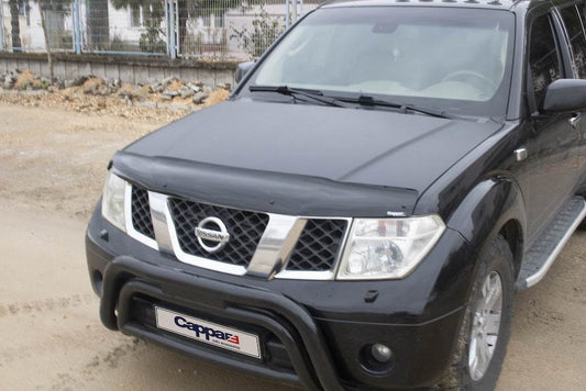 The hood deflector (EuroCap) for Nissan Navara 2006-2015 - Reelken Auto