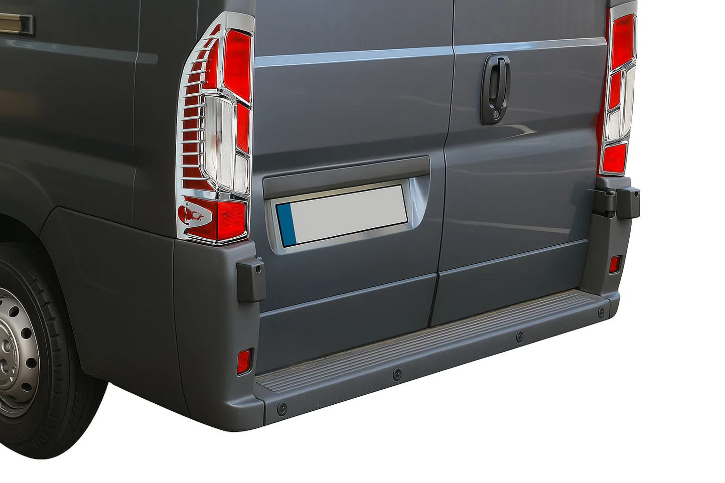 Tail light covers with curve (2014+, 2 pcs, plastic) for Fiat Ducato 2006-2025 - image 1