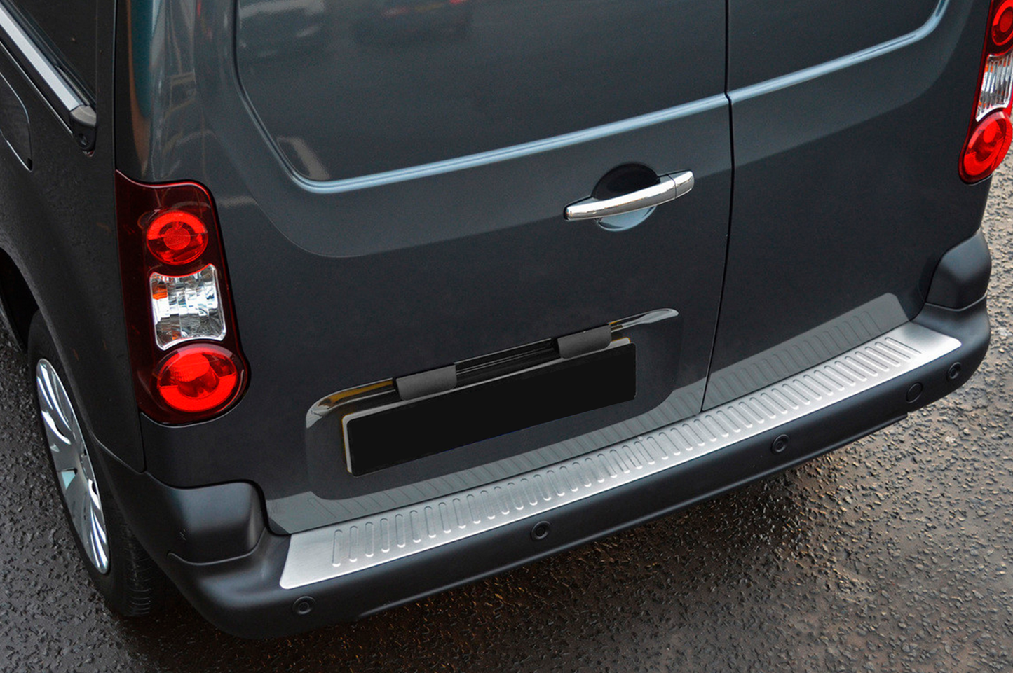 Rear Bumper Protector OmsaLine Stainless Steel for Peugeot Partner Tepee 2008-2018 - image 1