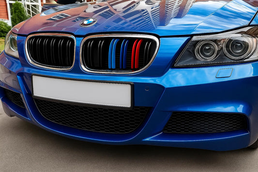 Kidney Grilles M-Look (for E-90/91 2008-2011, M-Color with Chrome Trim) for BMW 3 Series E90/E91 2005-2011 - image 1