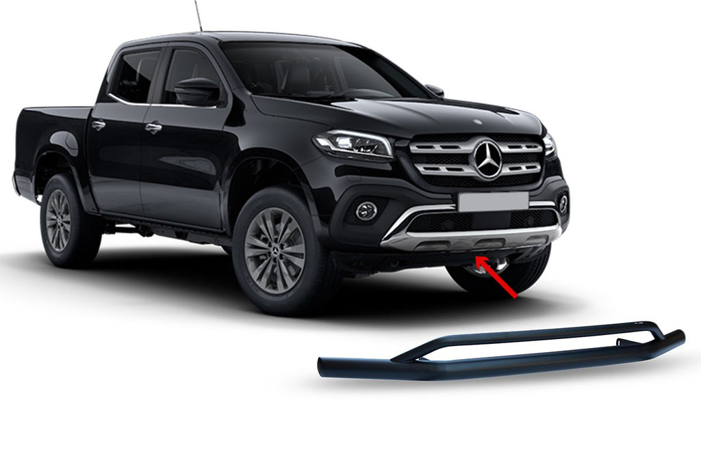 Front Double Bar Vegas (black, 76mm) for Mercedes X class 2017-2020 - image 2