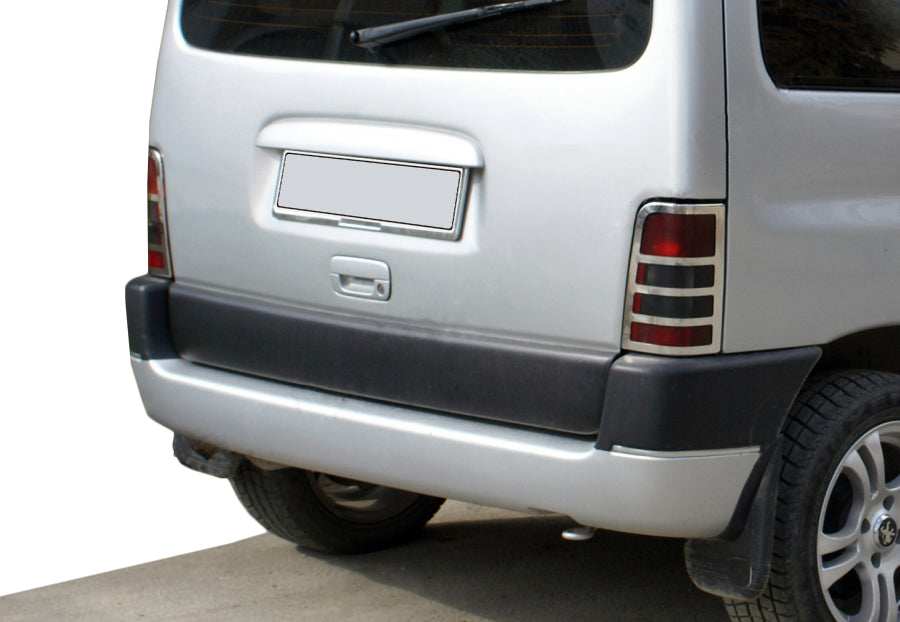 Chrome Tail Light Covers (2 pcs, Stainless Steel) for Peugeot Partner 1996-2008 - image 4