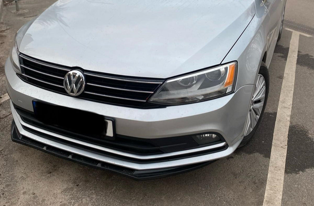 Front Bumper Lip Spoiler (2010-2018, Gloss Black) for Volkswagen Jetta 2011-2018 - image 1