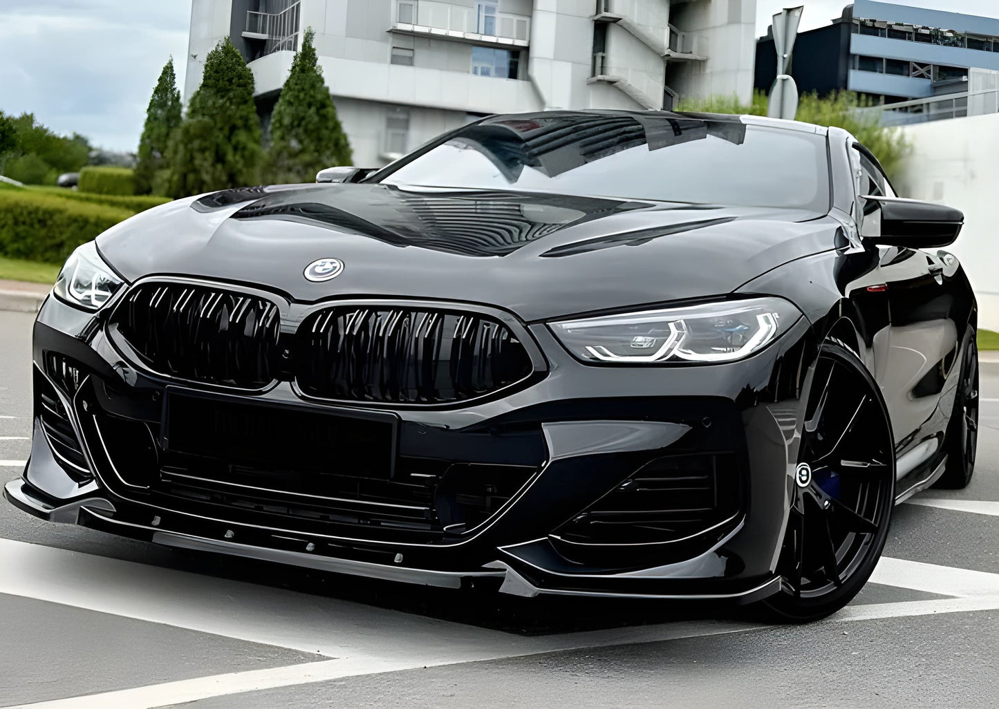 Kidney Grilles M-Look (2018-2022, Gloss Black) for BMW 8 Series G14/G15/G16 2018- - image 3