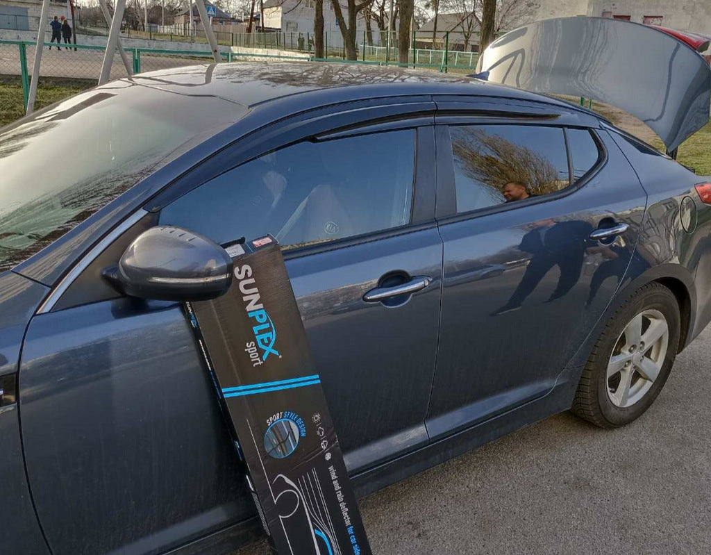 Window Deflectors (4 pcs, Sunplex Sport) for Kia Optima 2010-2016 - image 1