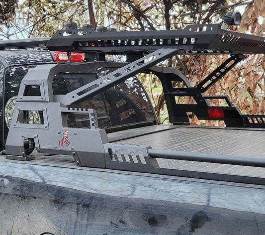 Roll bar with a Dakar basket (for blinds) for Toyota Tundra 2007-2021 - Reelken Auto