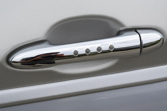 Chrome door handle cover with holes (1 pc, stainless steel) for Mercedes Vito W639 2004-2014 - image 1
