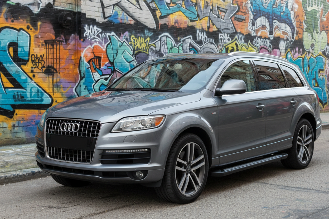 Side Steps New Vision Black (2 pcs, Aluminum) for Audi Q7 2005-2015 - image 1