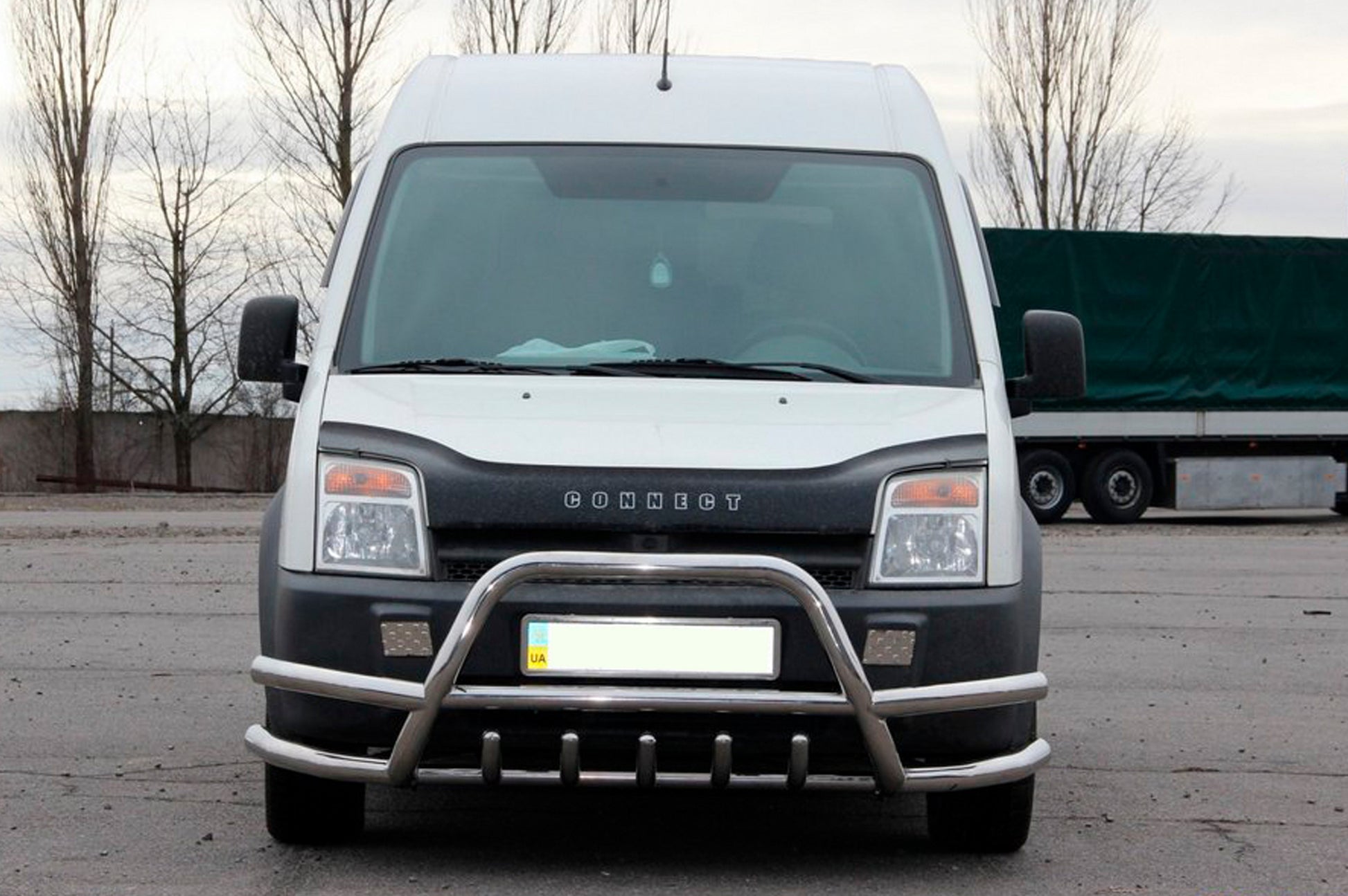 Bull Bar with Double Bars WT003-Plus-2 (Stainless Steel) for Ford Connect 2006-2009 - image 1