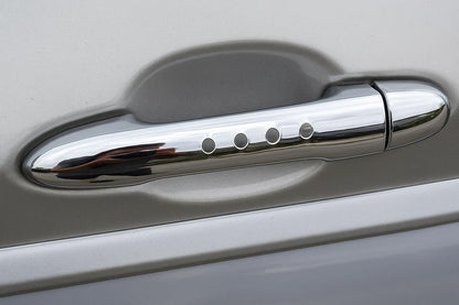 Chrome door handle cover with holes (1 pc, stainless steel) for Mercedes Vito W639 2004-2014 - image 1