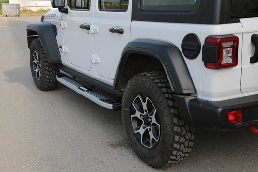 Side steps Mevsim Gray (2 pieces, aluminum) for Jeep Wrangler 2018↗ - Reelken Auto