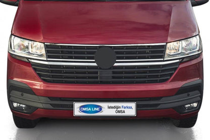 Overlay on the top of the grille 2019+ (1 piece, stainless steel) for Volkswagen T6 - Reelken Auto