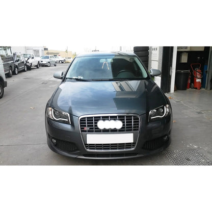 S-style front grille (2008-2012, gray with chrome) for Audi A3 2003-2012 - image 3
