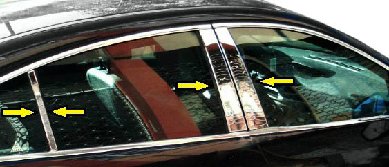 Stainless Steel Door Pillar Covers for Opel Insignia 2017-2022 - image 4