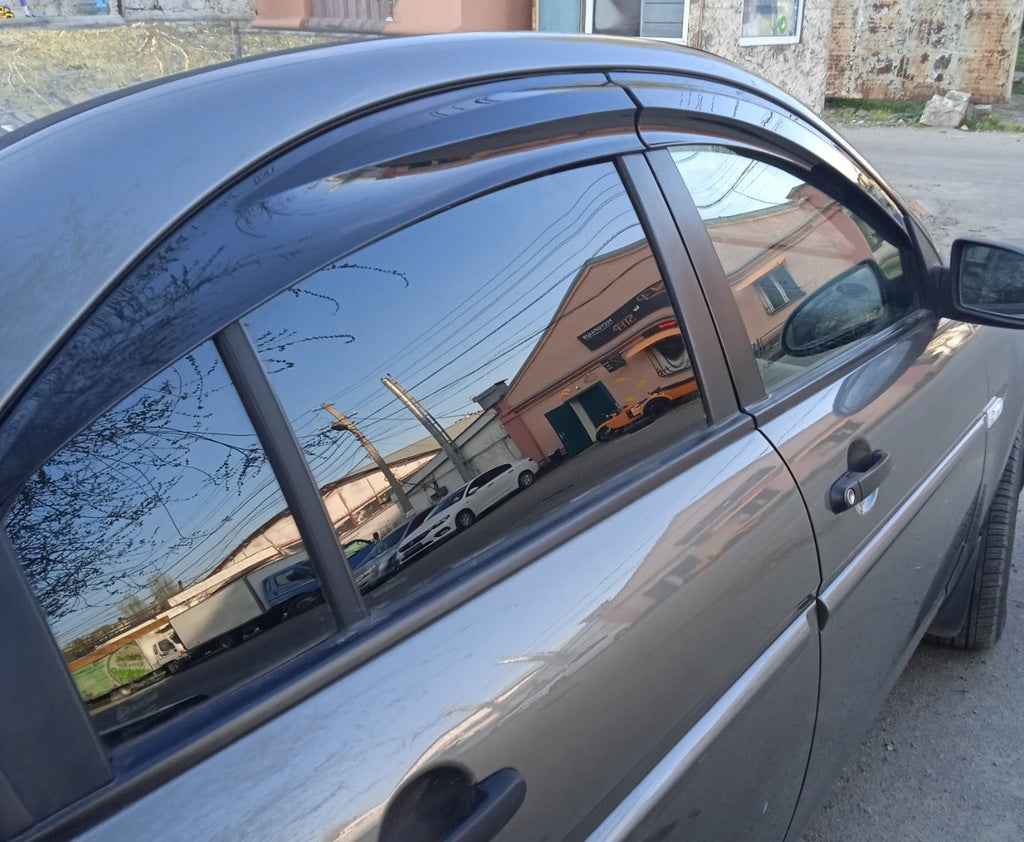 Window Deflectors (4 pcs, Sunplex Sport) for Hyundai Accent 2006-2010 - image 5