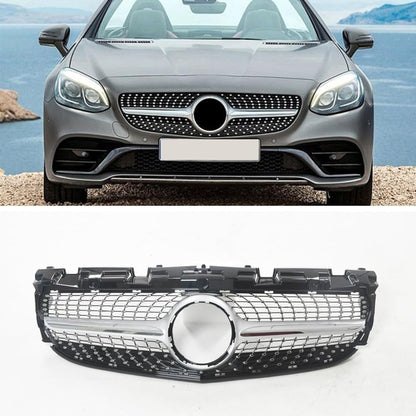 Front Grille Diamond Silver for Mercedes SLC R172 2016-2020 - image 3