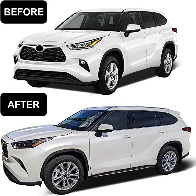 Side steps OEM (2 pcs., Aluminum) for Toyota Highlander 2019- - Reelken Auto