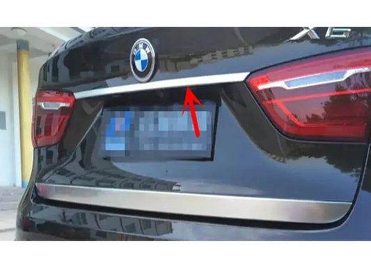 Chrome strip above the number for BMW X6 F-16 2014-2019 - Reelken Auto