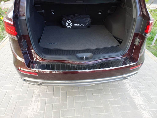 Pad on the rear bumper Carmos (stainless) for Renault Koleos 2016-2024 - Reelken Auto