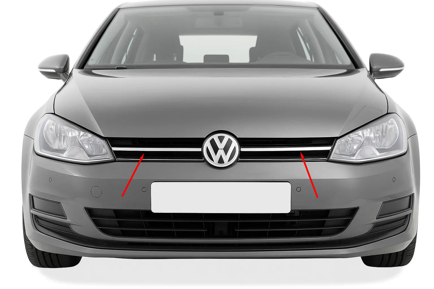 Chrome Grille Trim (upper, stainless steel) for Volkswagen Golf 7/E-Golf 2012-2020 - image 3