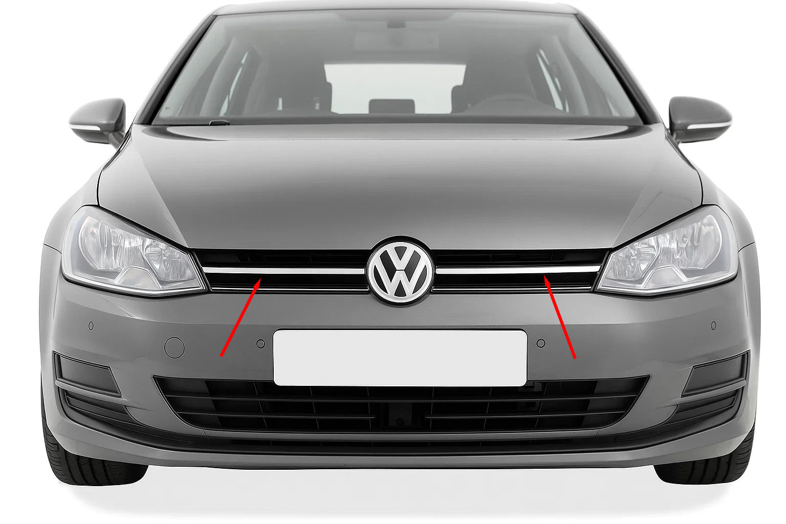 Chrome Grille Trim (upper, stainless steel) for Volkswagen Golf 7/E-Golf 2012-2020 - image 3