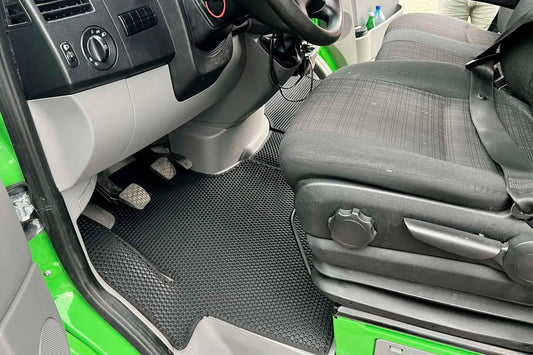 Rubber Floor Mats Carsuit V1 (Black) for Mercedes Sprinter W906 2006-2018 - image 1