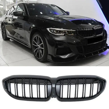 M-Look V2 Kidney Grilles (2018-2022, Gloss Black) for BMW 3 Series G20/G21 2018- - image 2