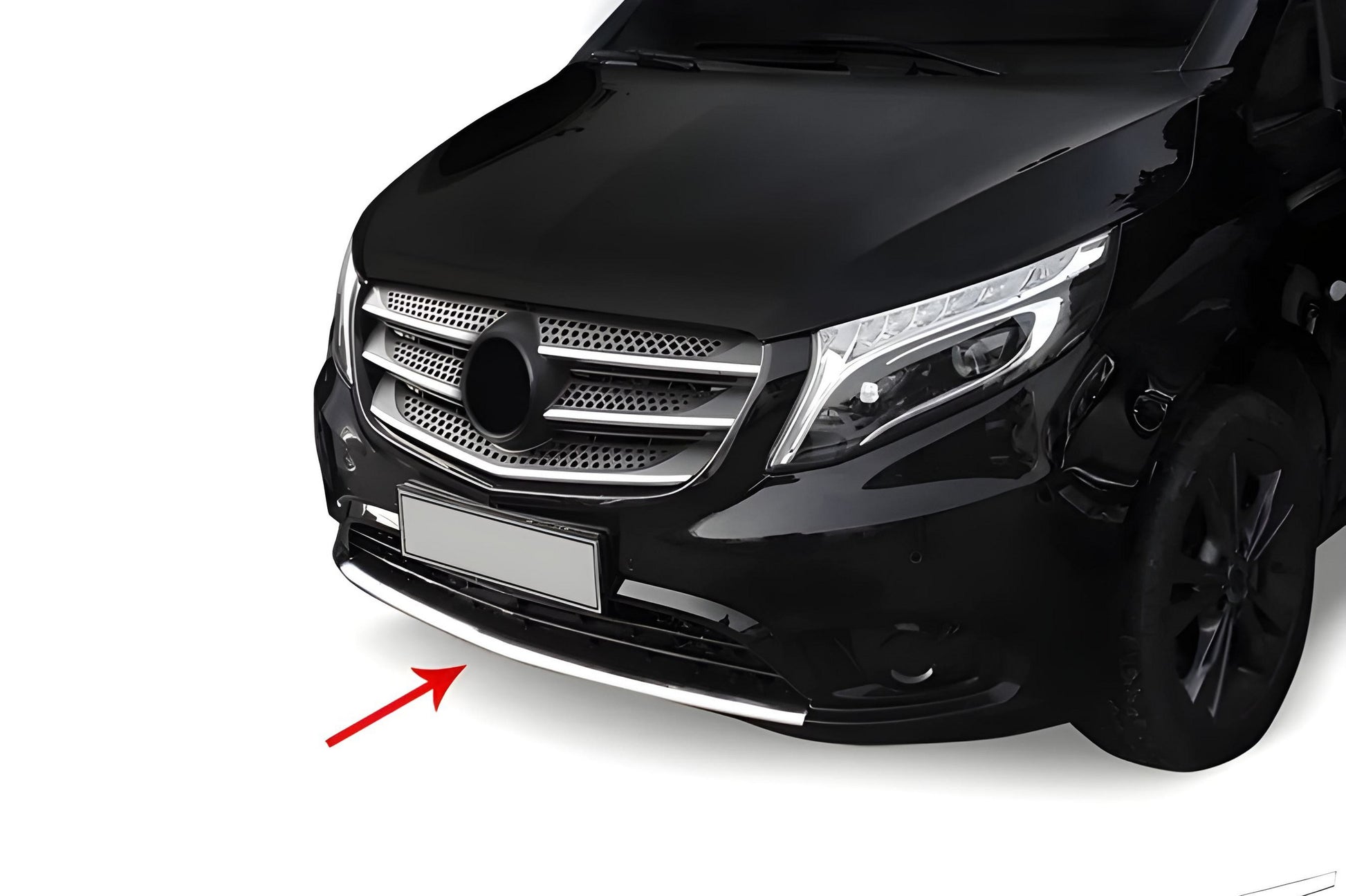 Front bumper trim (stainless steel) for Mercedes Vito/V-class W447 2014- - image 1