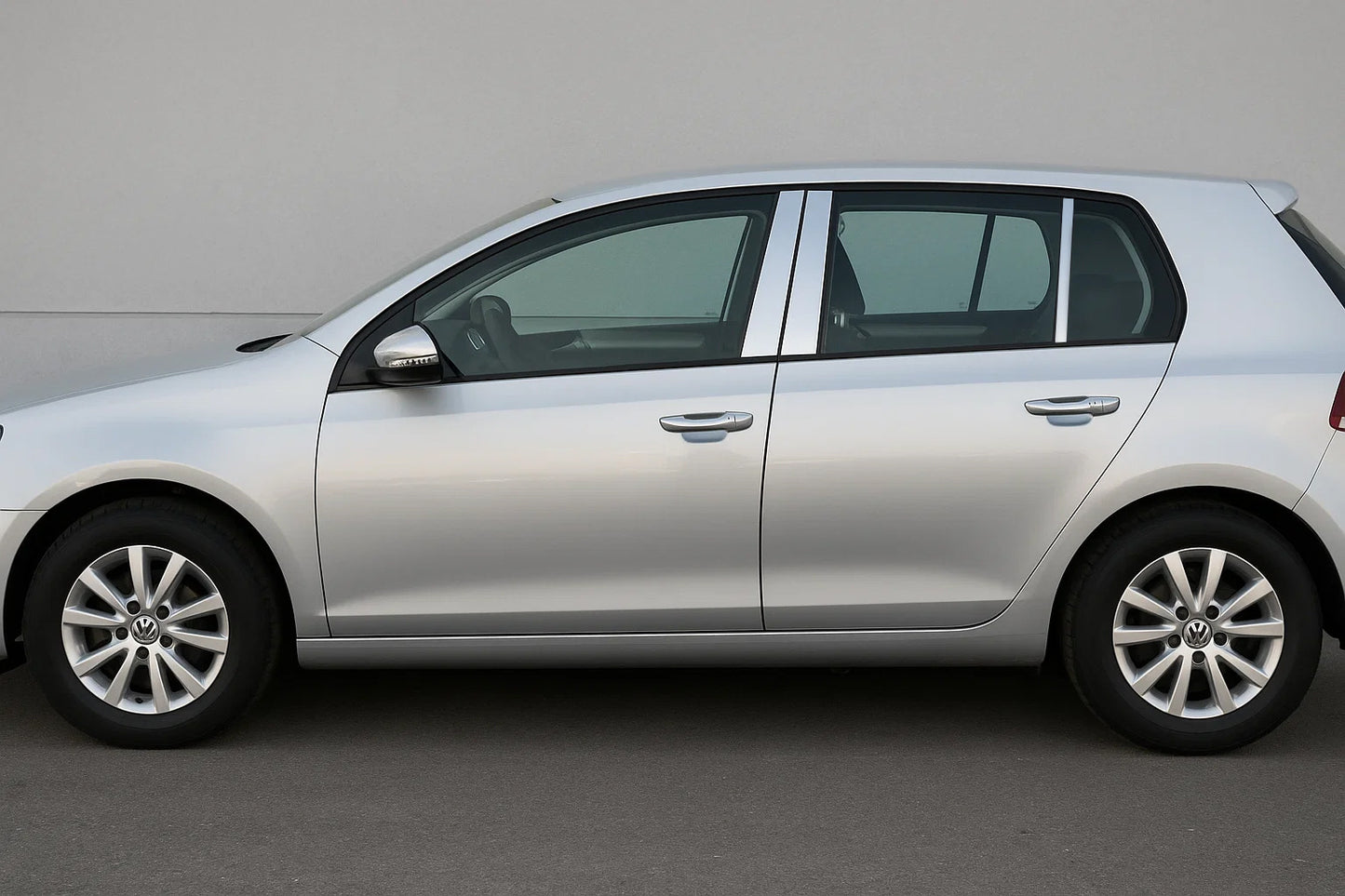 Stainless Steel Door Pillar Covers (6 pcs) for Volkswagen Golf 6 2008-2014 - image 1