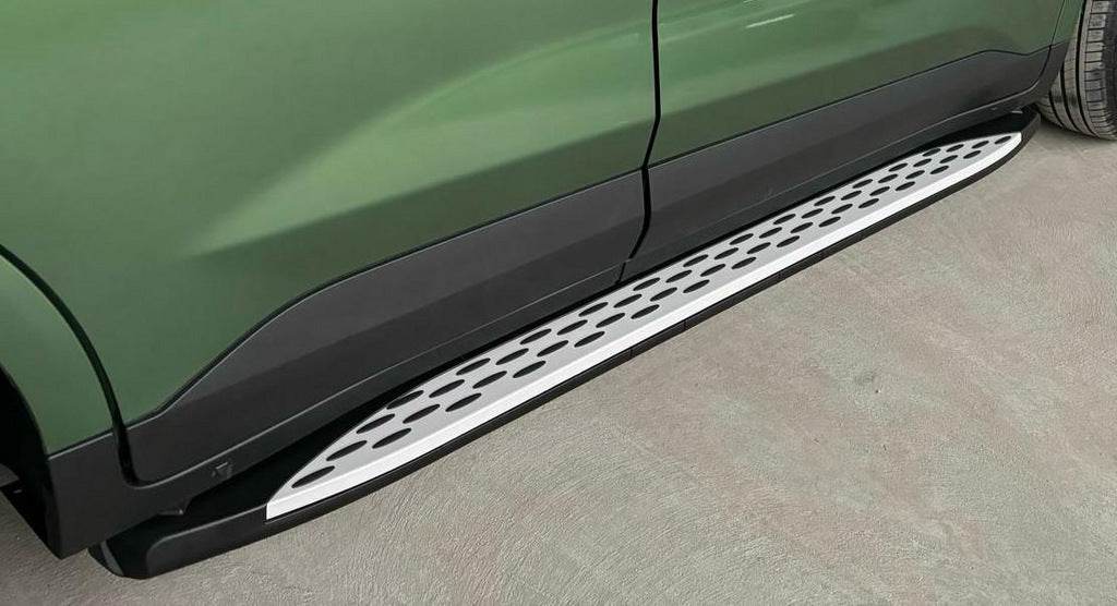 Side sills Shining V1 (2 pcs., Aluminum) for Ford Courier 2023- year - Reelken Auto
