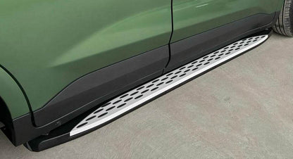 Side sills Shining V1 (2 pcs., Aluminum) for Ford Courier 2023- year - Reelken Auto