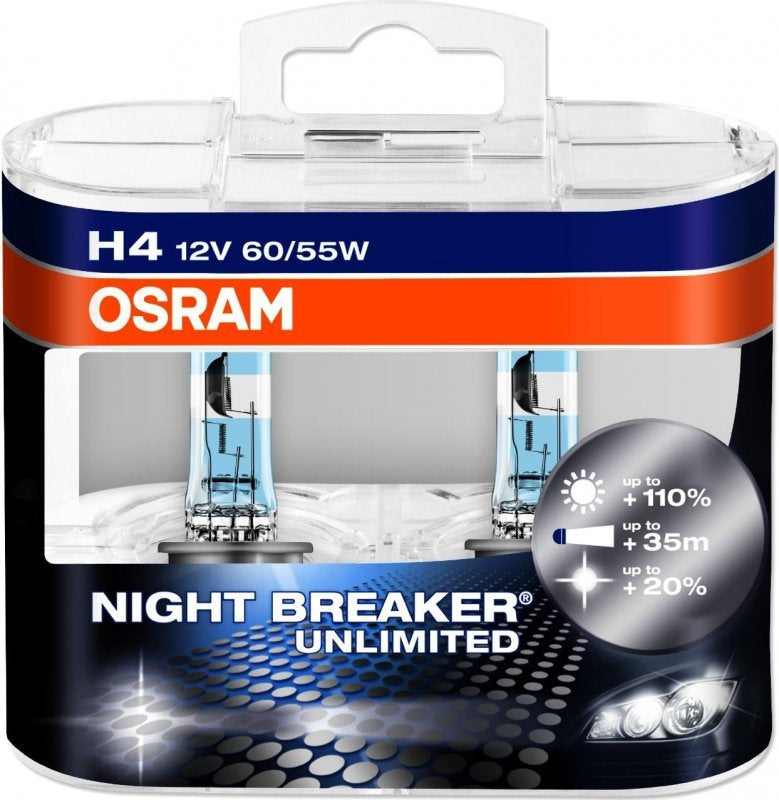 Osram H4 60/55W Night Breaker Unlimited +110% 64193NBU Headlight Bulb - image 1