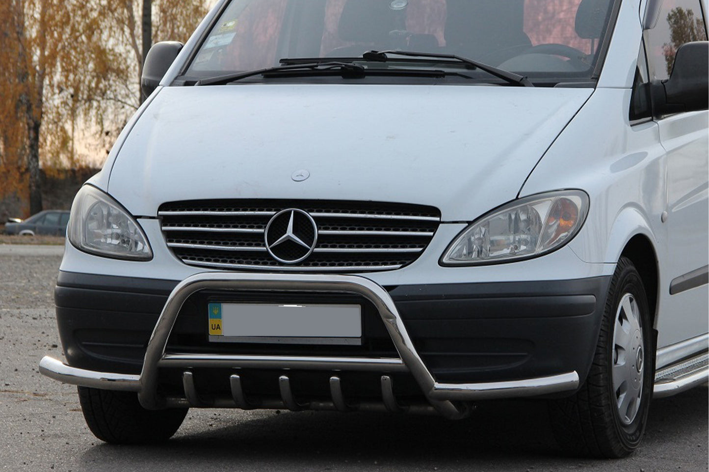 Bull Bar WT003 with Bumper Guards (Stainless Steel) for Mercedes Vito W639 2004-2014 - image 3