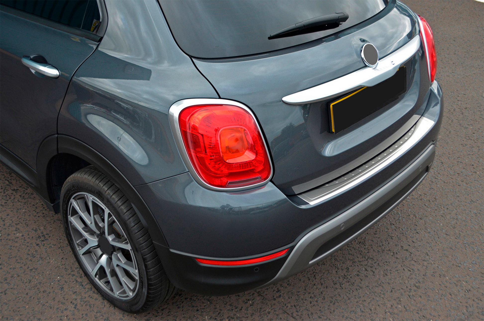 Rear Bumper Protector OmsaLine Stainless Steel for Fiat 500X 2014-2024 - image 1