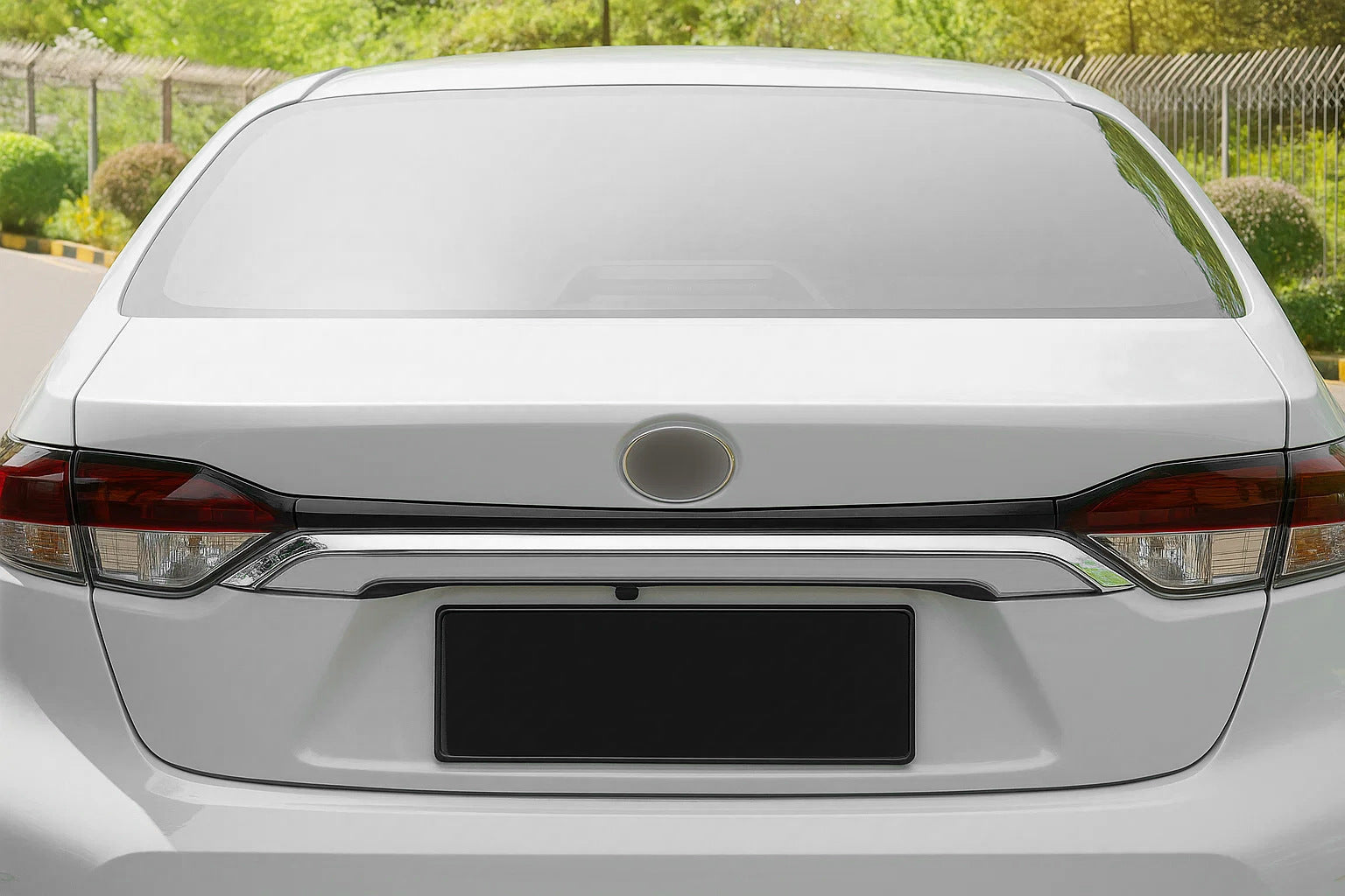 Chrome trim above license plate (stainless steel) for Toyota Corolla 2019- - image 1