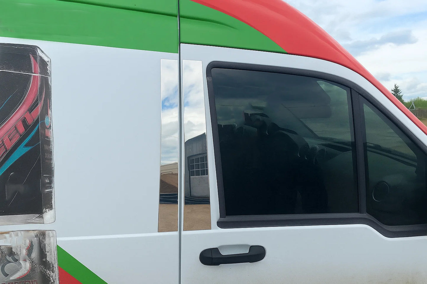 Door Pillar Chrome Trim (4 pcs) for Ford Connect 2002-2006 - image 1