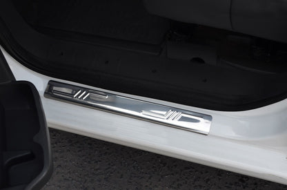 Stainless Steel Door Sill Protectors (Omsa, 2 pcs) for Fiat Scudo 2007-2015 - image 1