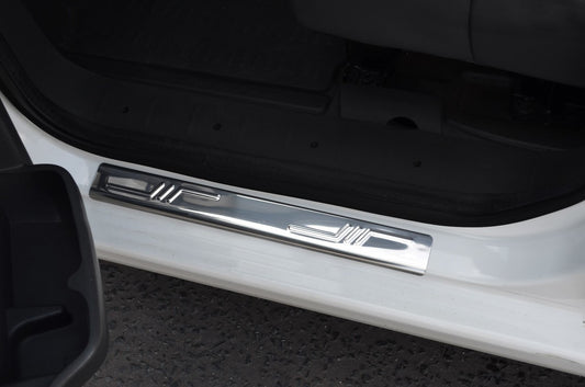 Door Sill Protectors OmsaLine (2 pcs, Stainless Steel) for Peugeot Bipper 2008-2017 - image 2