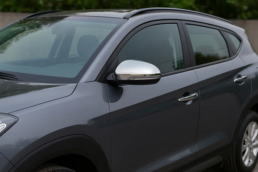 Mirror Covers (2 pcs, Stainless Steel) for Hyundai Tucson TL 2016-2021 - image 1